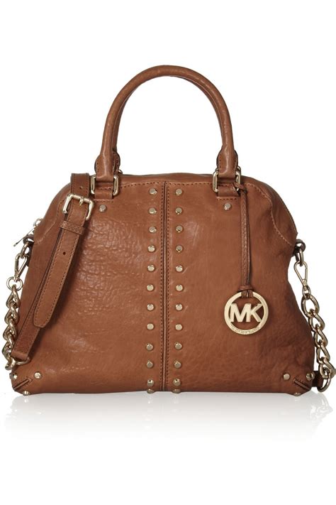 michael kors brown leather purse|solid brown michael kors purses.